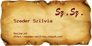 Szeder Szilvia névjegykártya