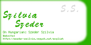 szilvia szeder business card